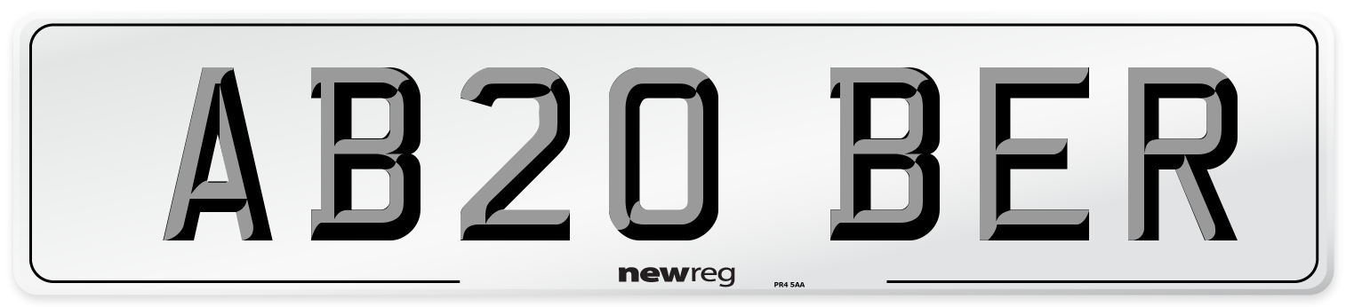 AB20 BER Number Plate from New Reg